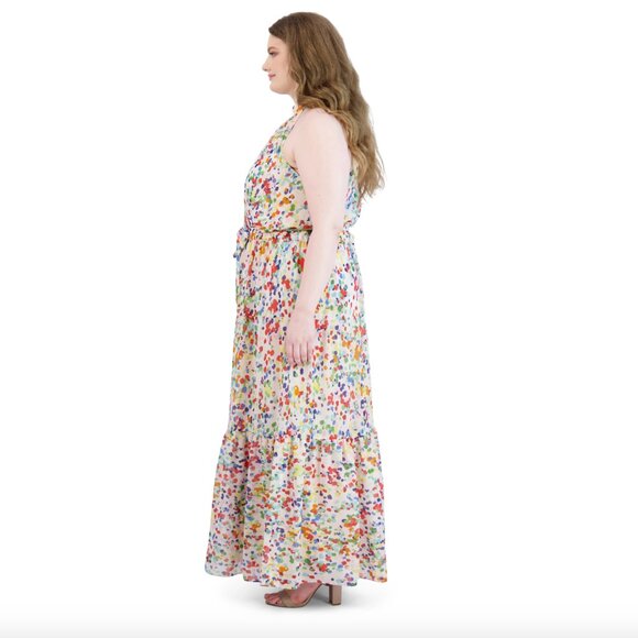 JULIA JORDAN MOCK NECK HALTER DRESS: Size 14W - Picture 6 of 14